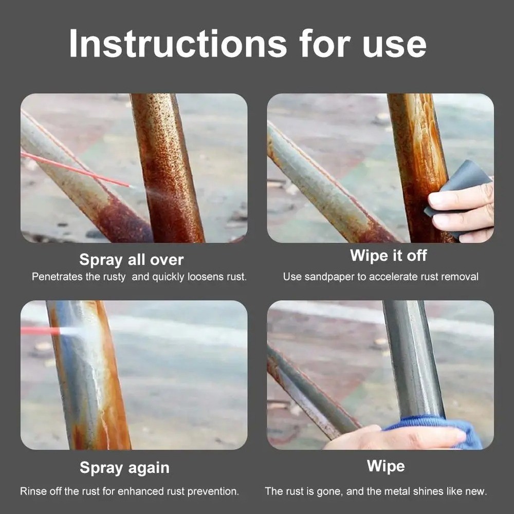 Wangle Rust Remover, Anti-Rust Lubricant Spray & Rust Remover Easy Application