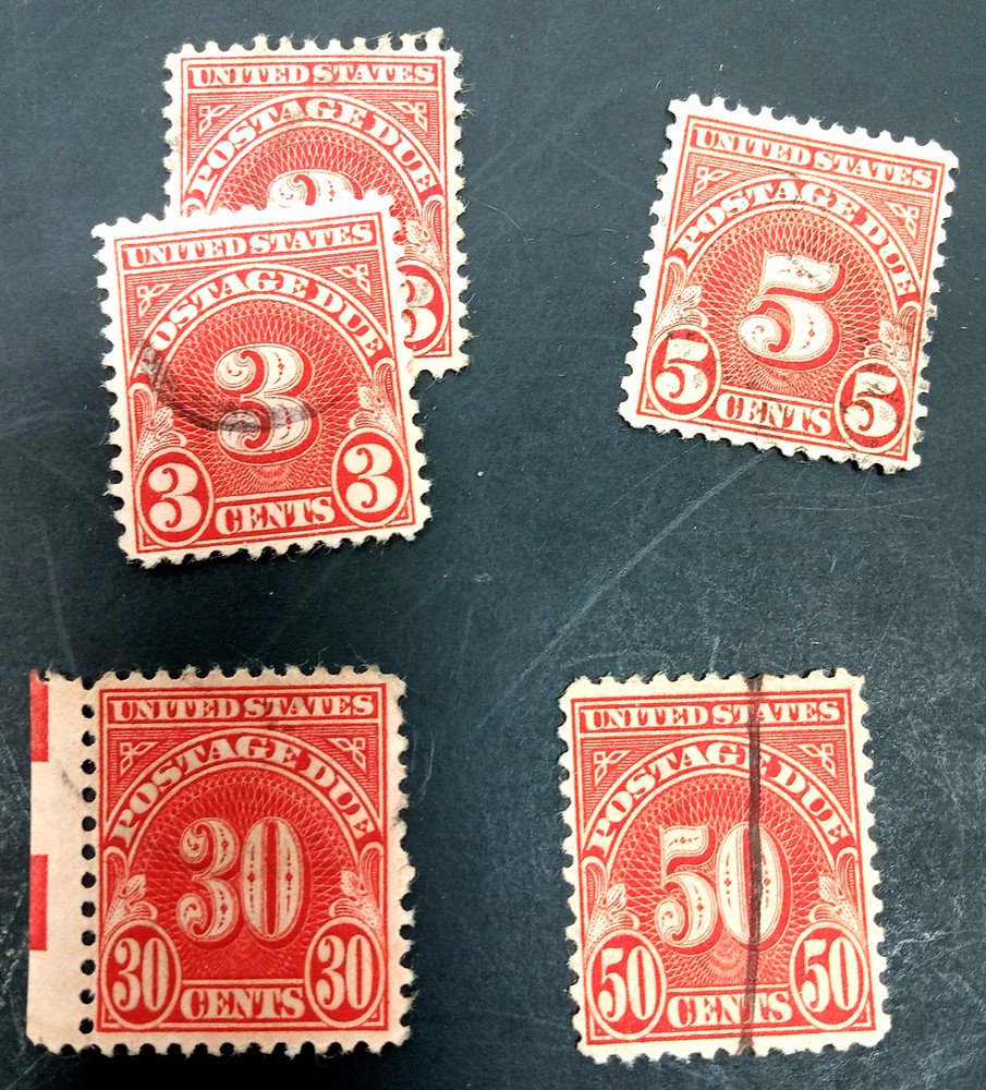 USPS Postage Due Stamps Used Lot