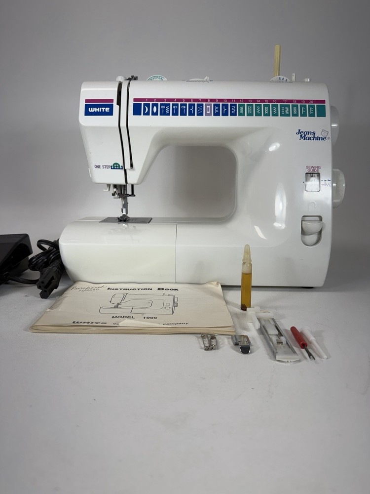 White Jeans Machine Model 1999 sewing machine
