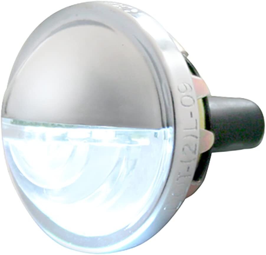 (1) Pair LED License Plate Light 1-1/2" Round for Hot Rods, Trucks, Cars, RV