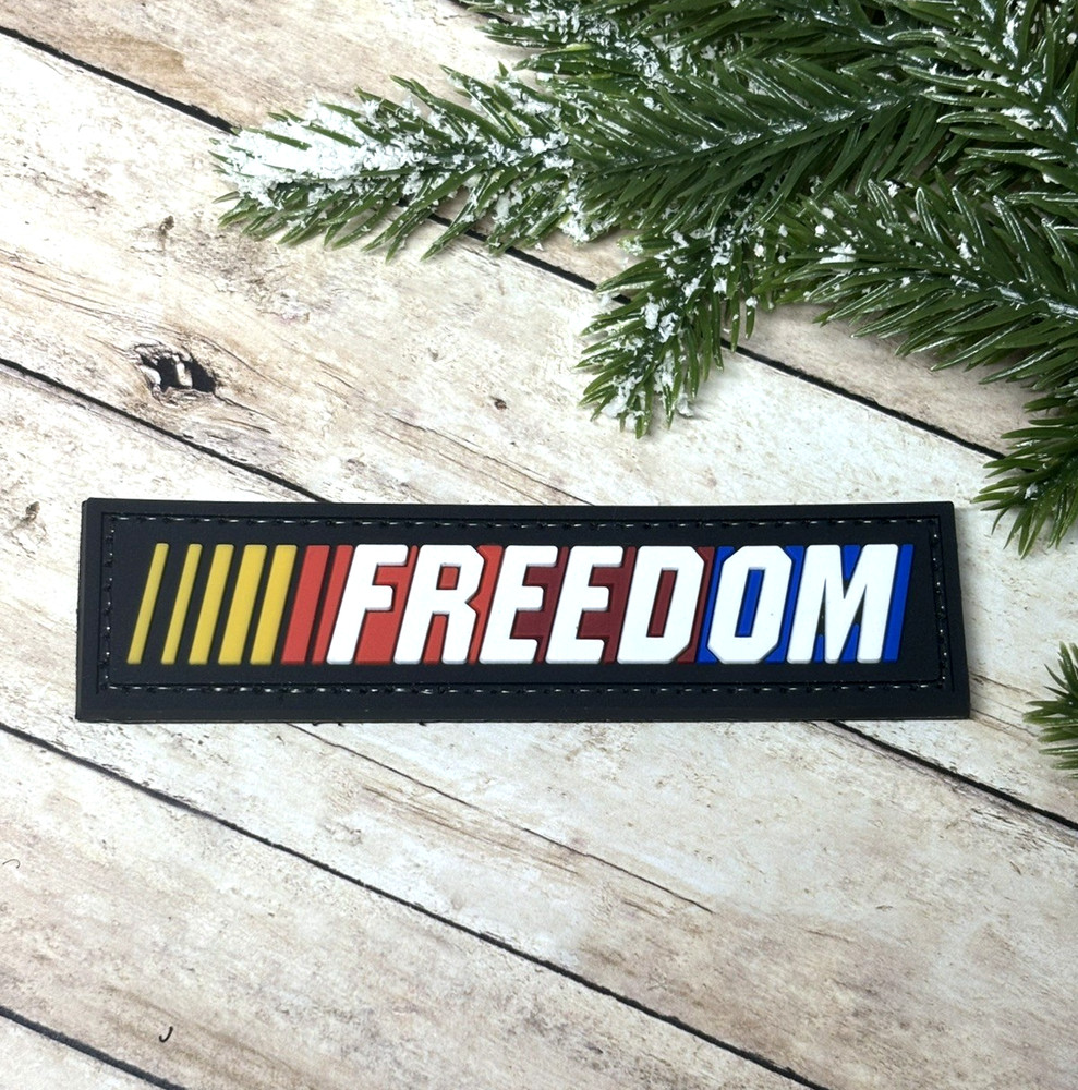 PVC Tactical Patch - Nascar Freedom Patch - Morale Gun Racing Patch