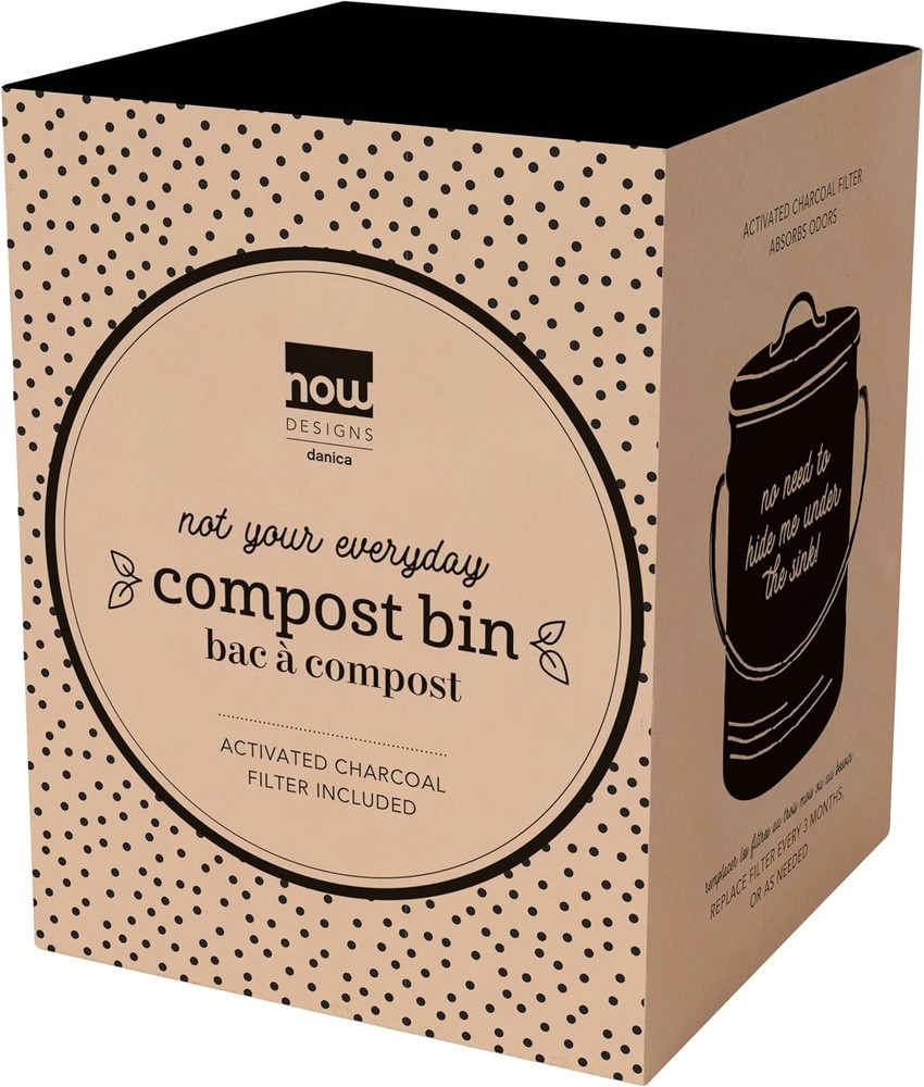 Vintage Compost Bin Ivory