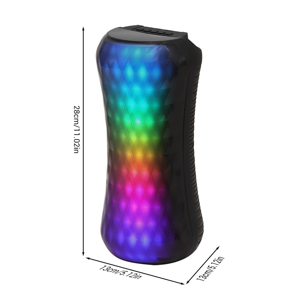 DUAL 3" Portable Rechargeable MultiColor LED Party Light 2500W Bluetooth Speaker