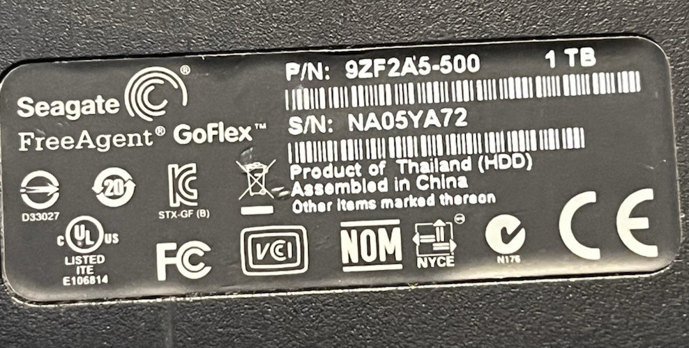 Seagate FreeAgent GoFlex 1 TB No Cable -tested