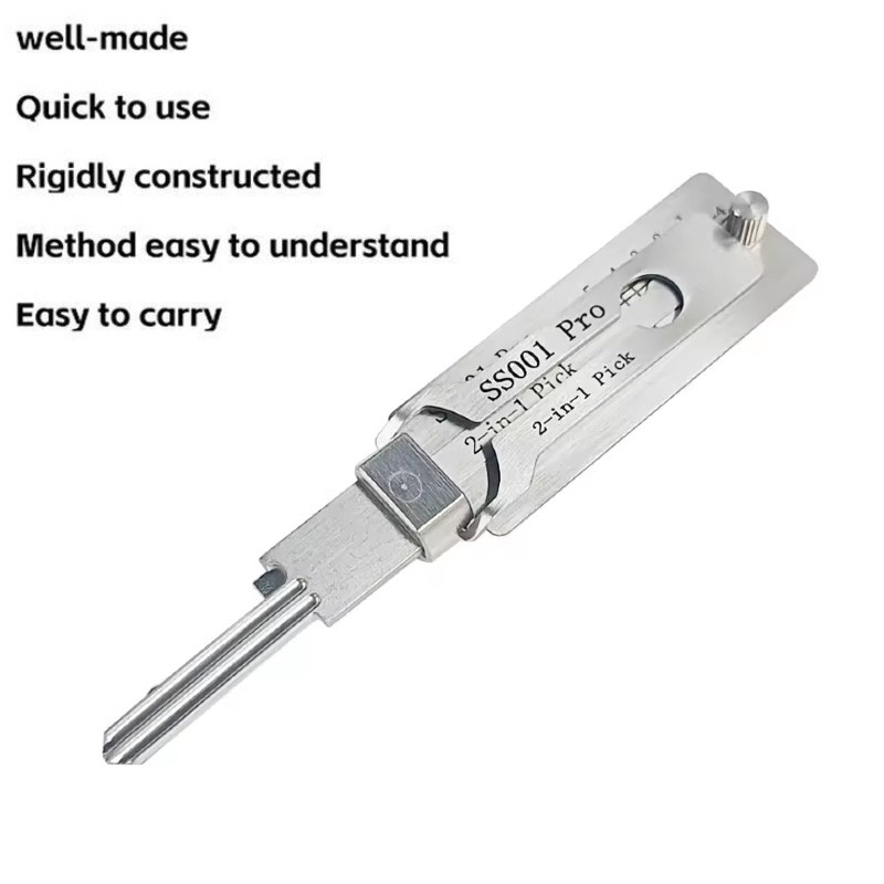 2-in-1 Stainless Steel Key Decoder SS001 PRO Lock Decoder Repair Tools Locksmith