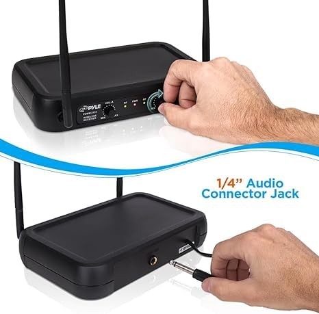 Channel Microphone System-VHF Fixed Dual Frequency Wireless Set with 2