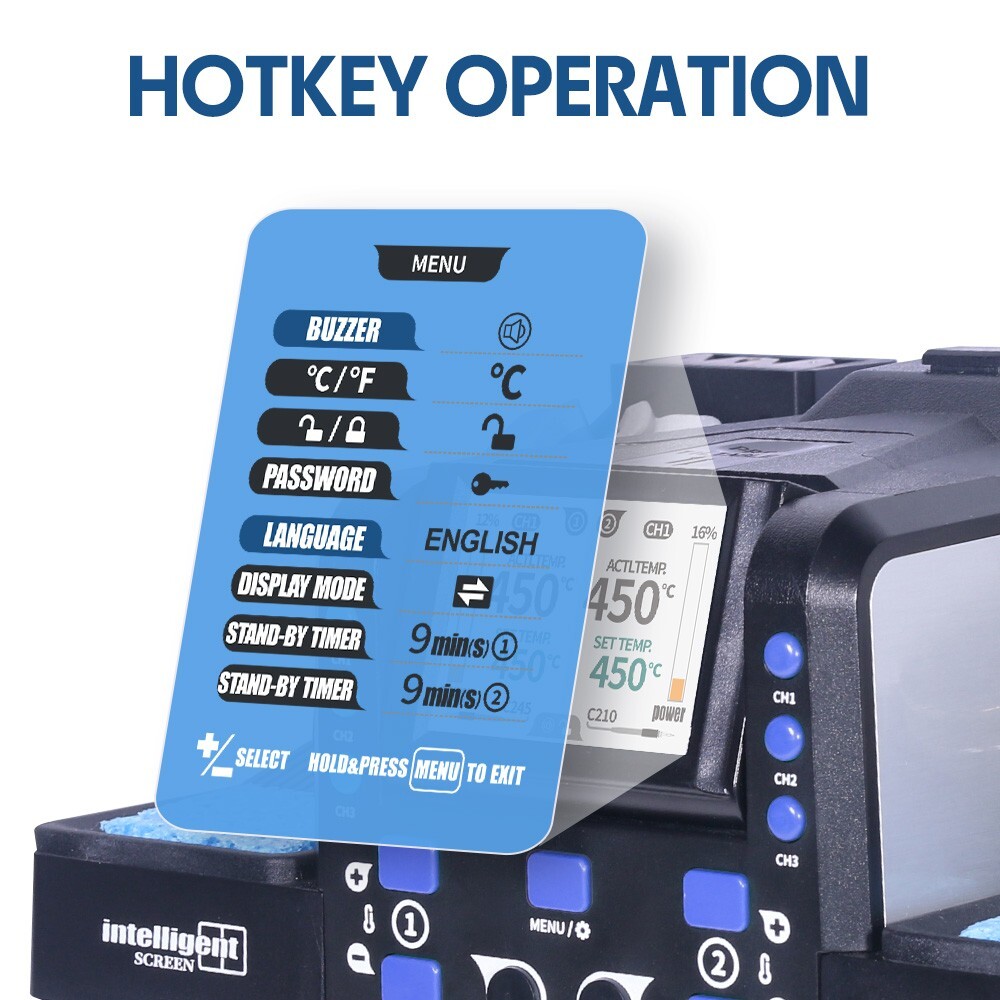 WEP Precision Soldering Station with C210/C245 soldering iron tips
