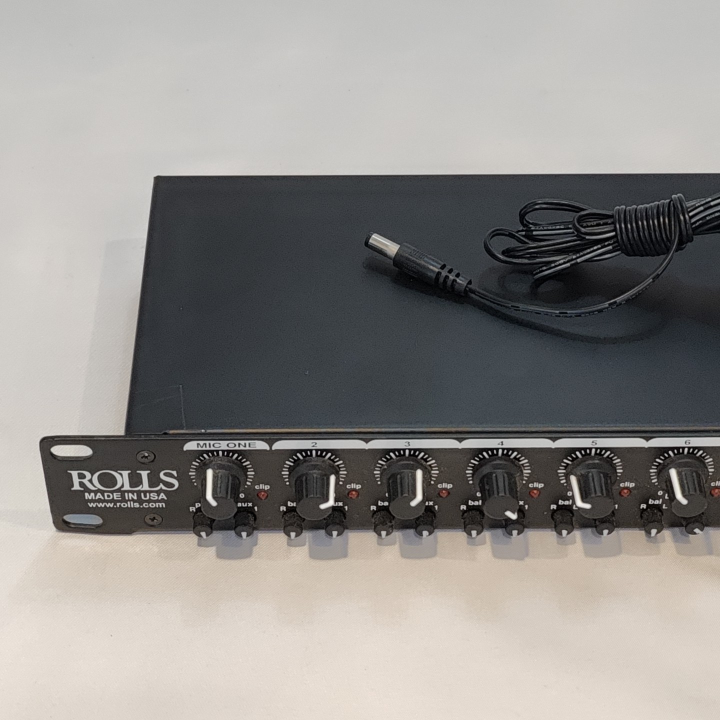 Rolls RM219 Stereo Mic Line Mixer 10 Port Includes Power Adapter Works