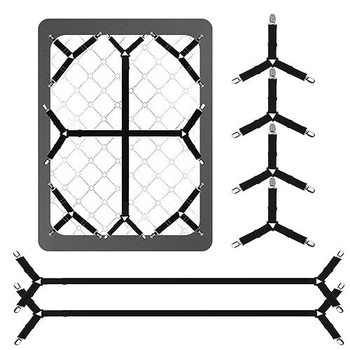 Luyena Bed Sheet Straps,6PCS Secure and Fitted Sheet Straps for Full Size
