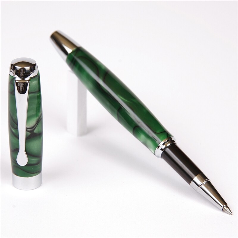 E423 - Green & Black Rollerball Pen