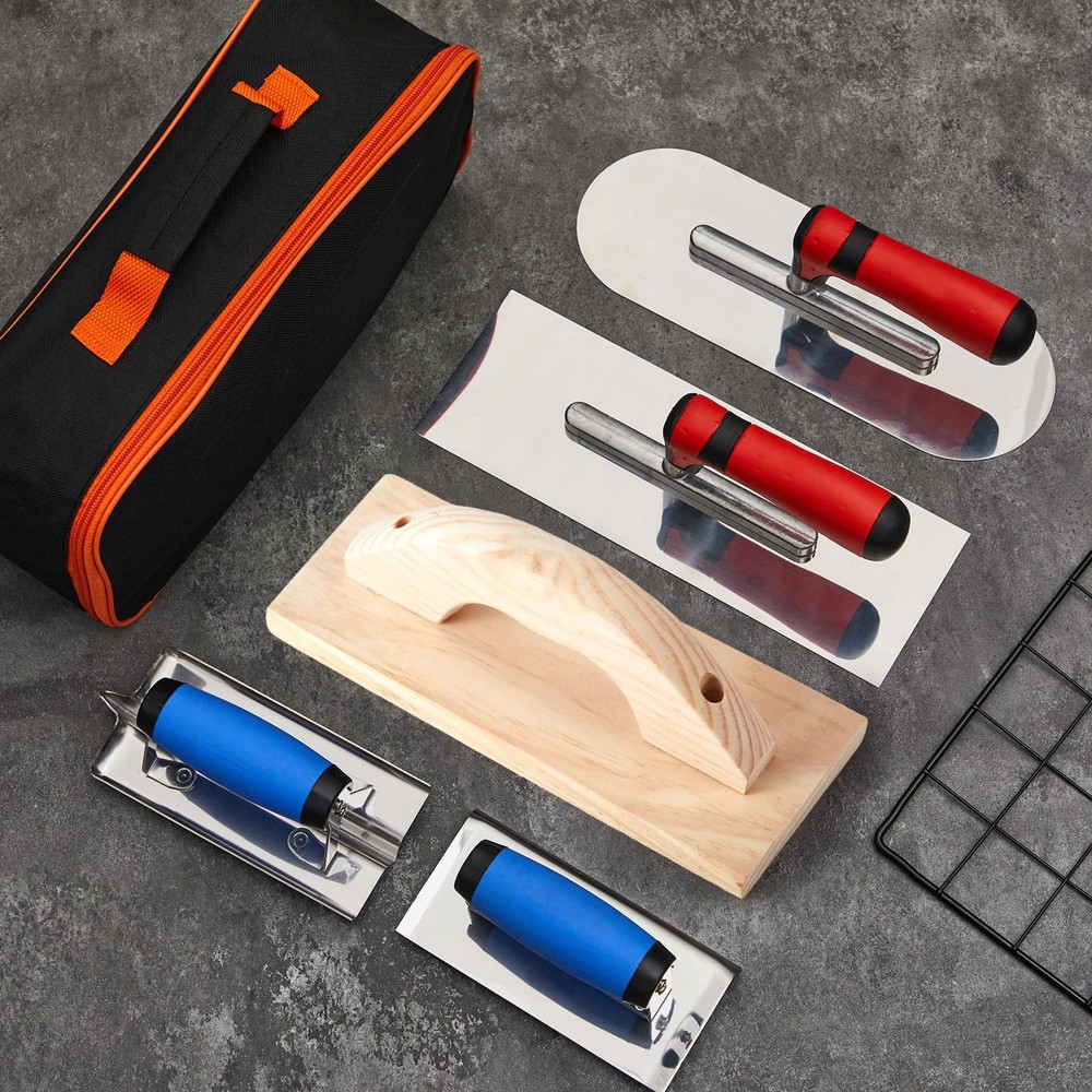 MorningRo 6pcs Concrete Hand Tools Set Masonry Includes Stainless...