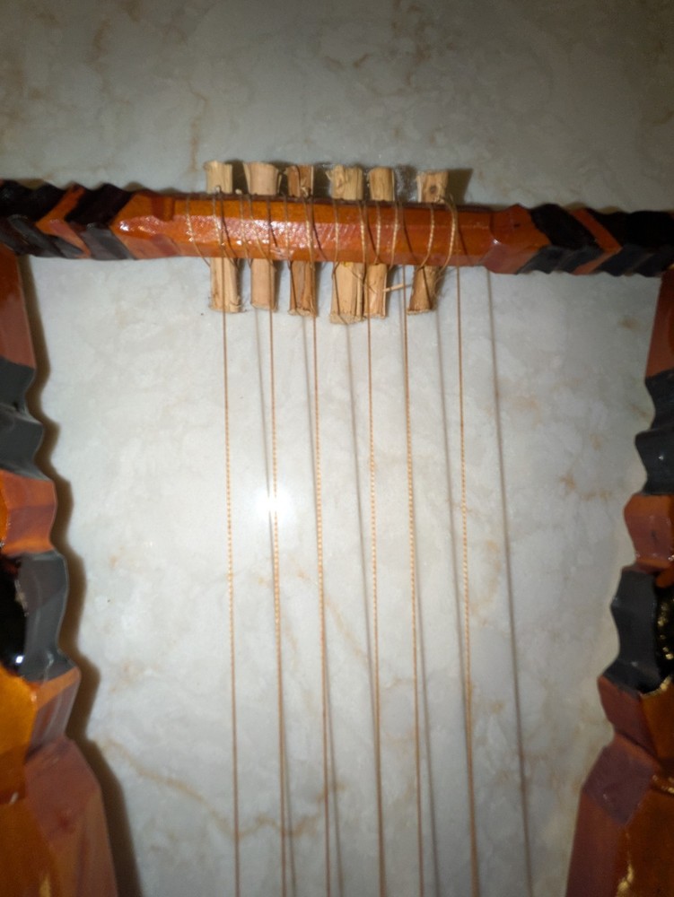Handmade Wooden Ethiopian Kirar (Stringed Instrument)