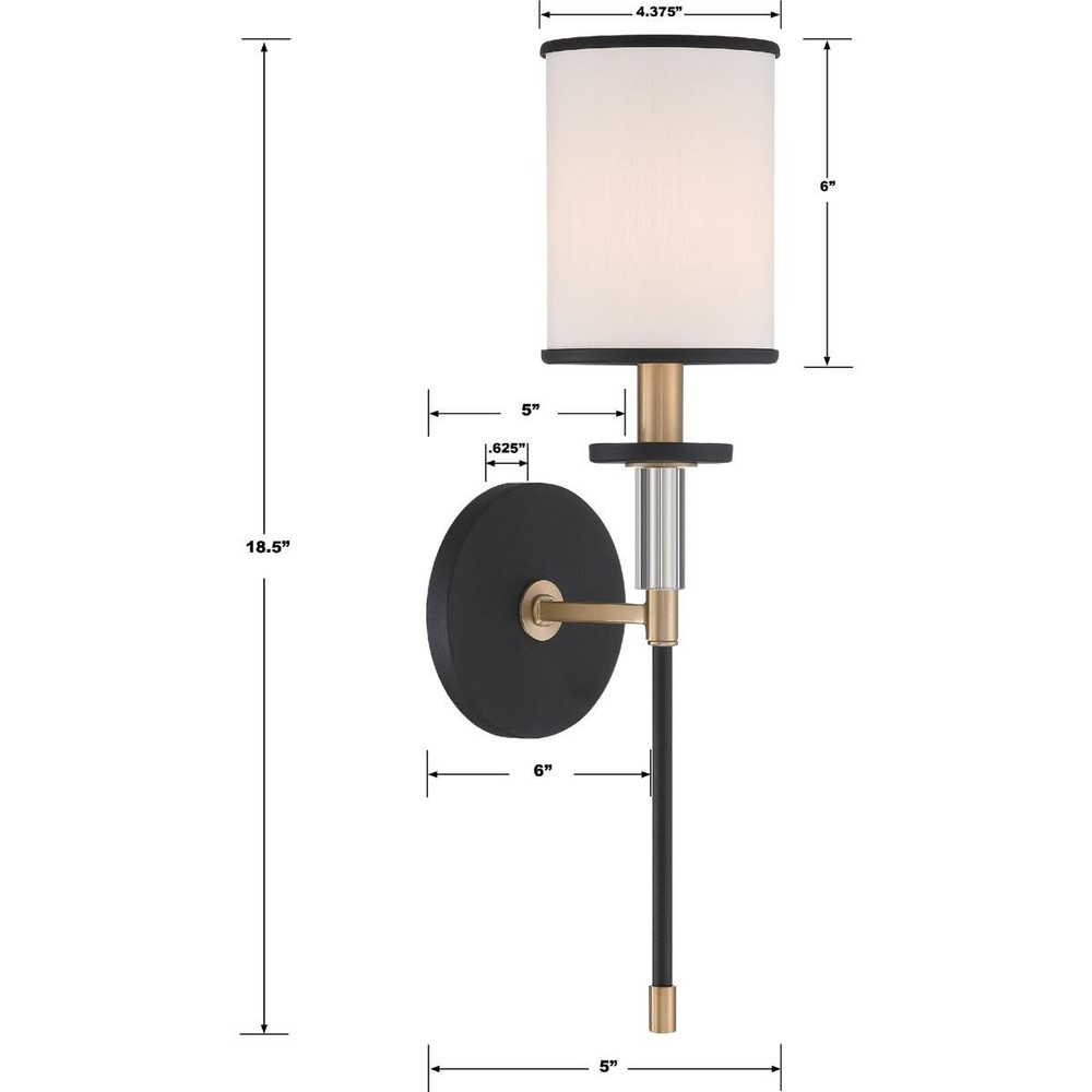 Crystorama HAT-471-BF-VG Hatfield Bathroom Vanity Light
