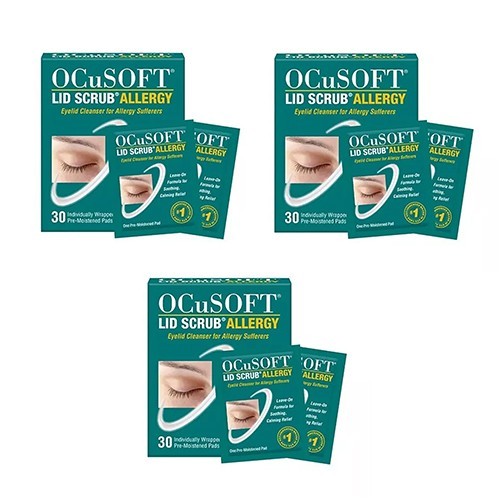 3x Ocusoft Lid Scrub Allergy 90 Pack