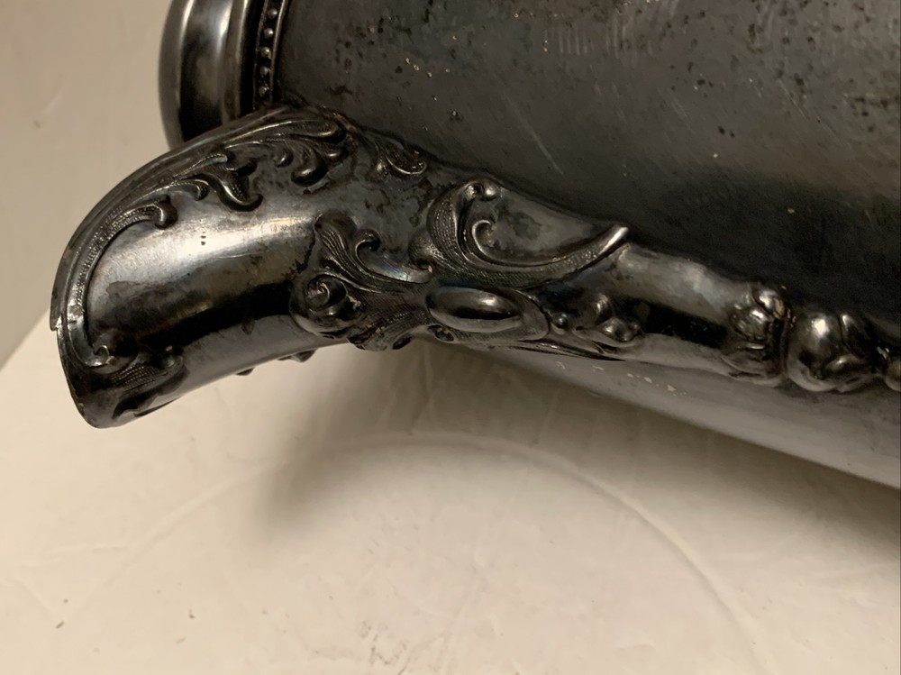 RARE Antique Rogers Bros MFG Co Silver plate Large Beer Stein, Serving Pitcher