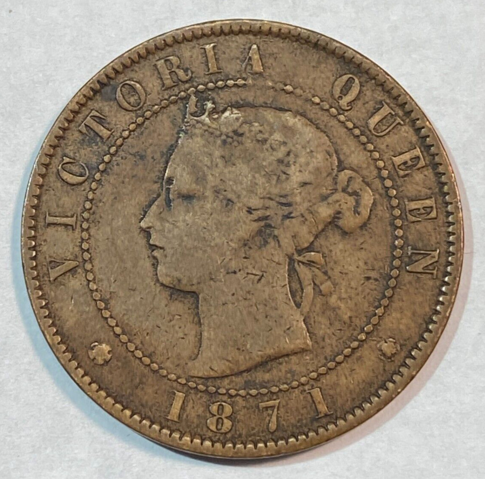 1871 P.E.I. Large Cent Nice Original Fine KM-4 CHRC