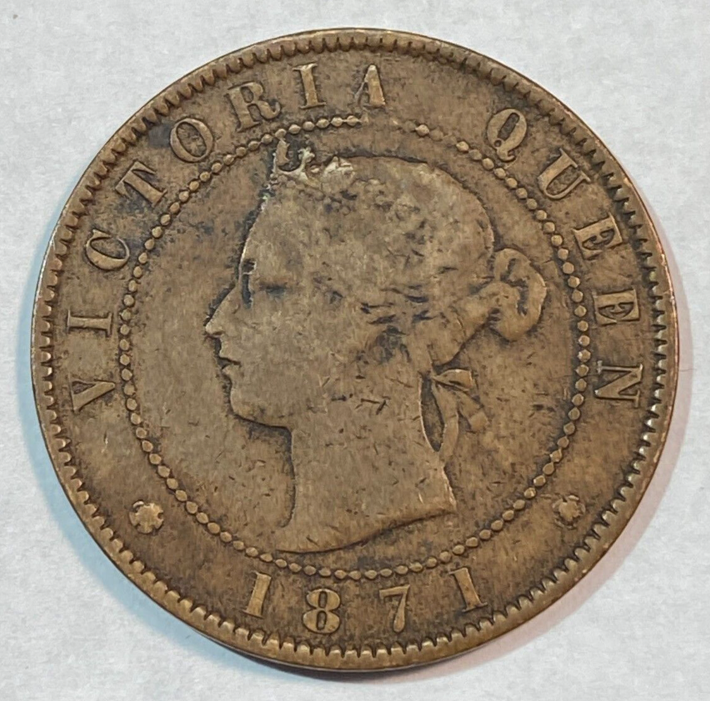 1871 P.E.I. Large Cent Nice Original Fine KM-4 CHRC