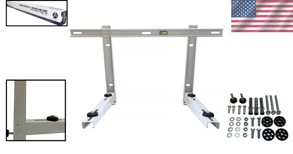 Secure & Easy Install Mini Split Wall Mount Bracket - Complete Hardware Included