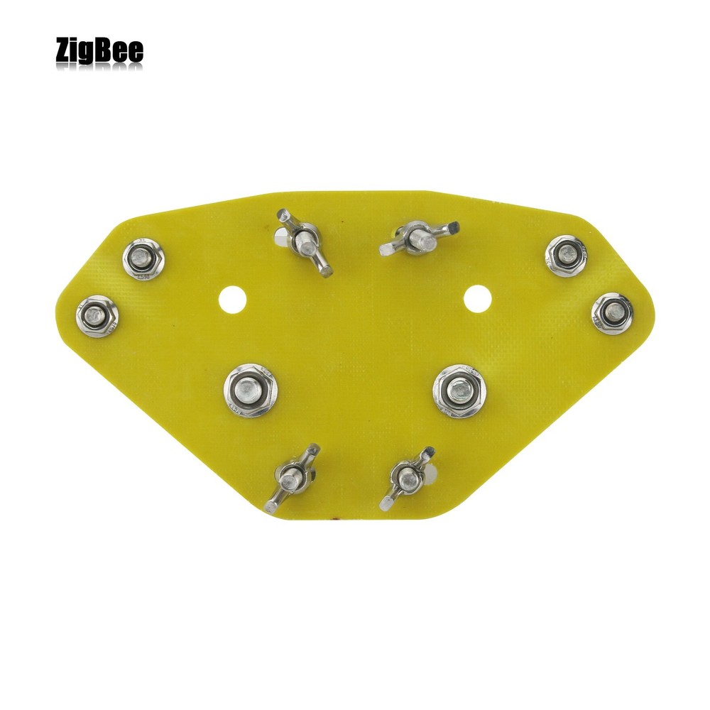 Bright Yellow Antenna Base Mount Connected to Tripod Stand Thread
