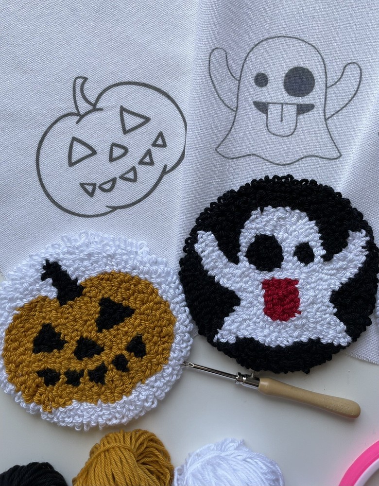 Halloween Set Punch Needle Coaster