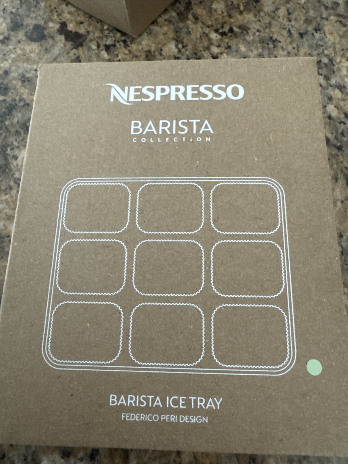 Nespresso Barista Ice Cube Tray Pistachio Silicone Federico Peri Design NEW