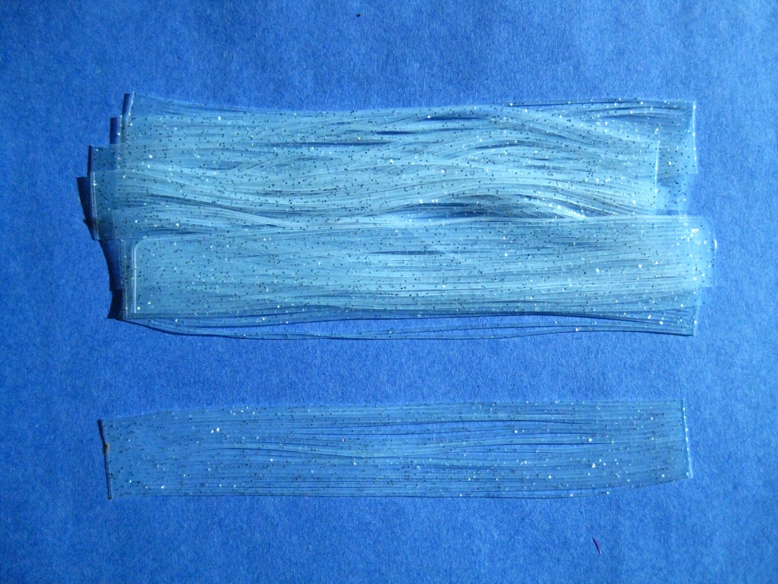 10 silicone Skirt Tabs Silver Glitter T52 Fish Lure Spinnerbait Buzz Bait Bass