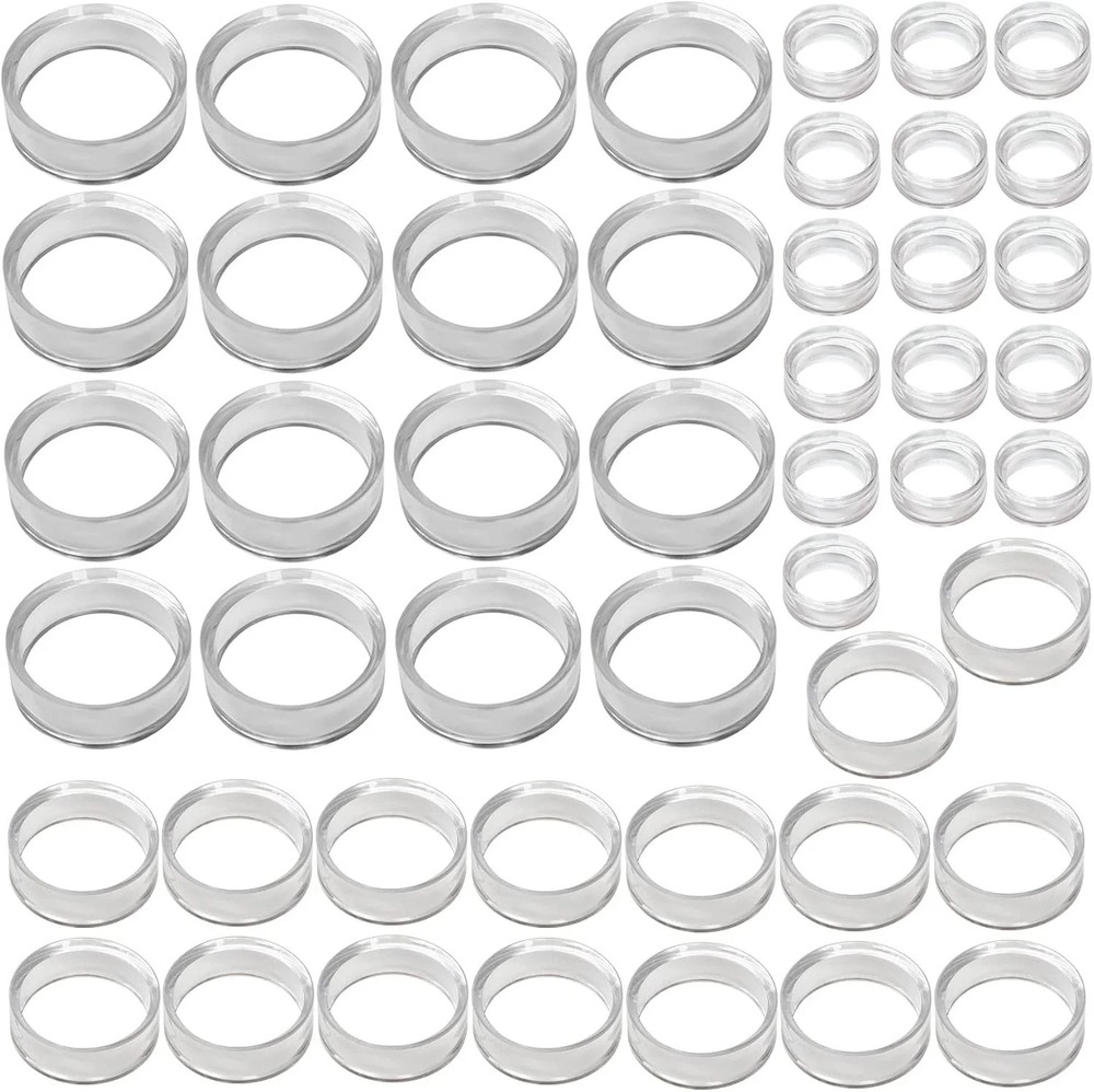 (48 Pack) Baseball Display Stand,Spheres Holder, Clear Ring, clear