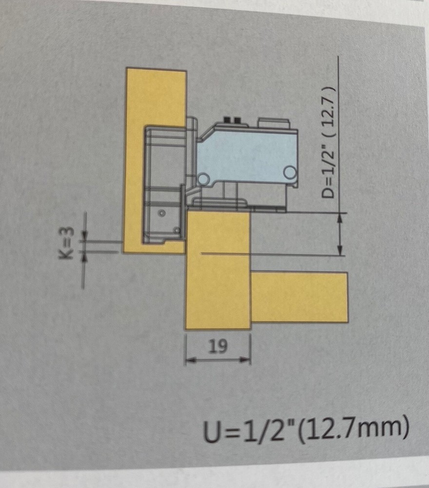 Compact Soft Close Face Frame Cabinet Hinges 3D Adjustment 1/2" Overlay