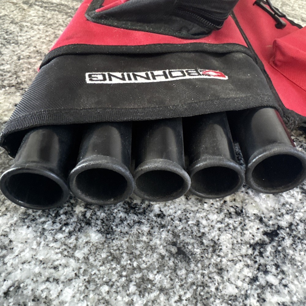 Bohning Red Target Archery Quiver with Bow Storage Pockets