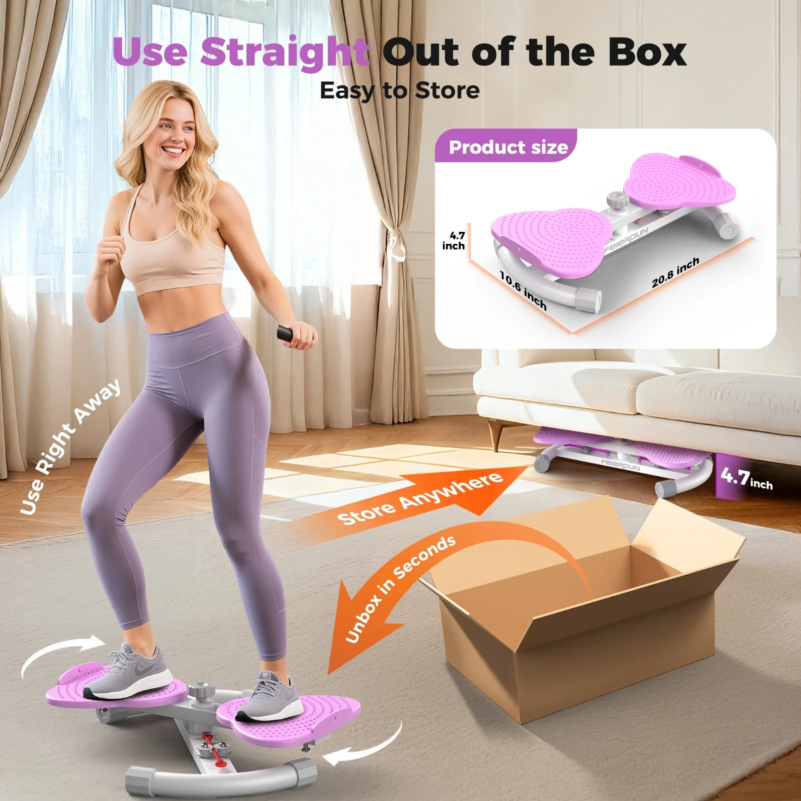 Exercise Twist BoardsWaist Twister Machine ExerciseBalance Board Purple Color