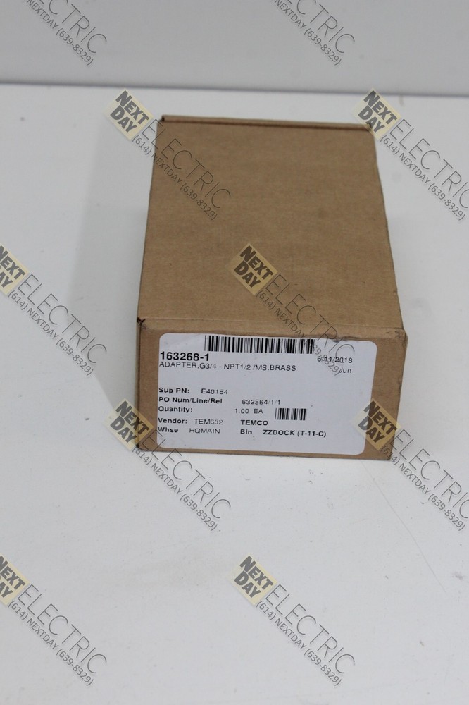 IFM, E40154, Adapter G3/4-NPT1/2/MS Brass Flow Sensor Adapter Pipe