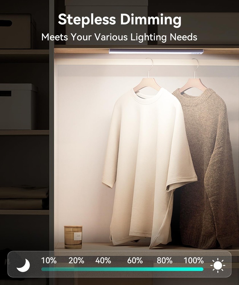 Under Cabinet Lighting 3200mAh Rechargeable Motion Sensor Light Indoor LED Ba...