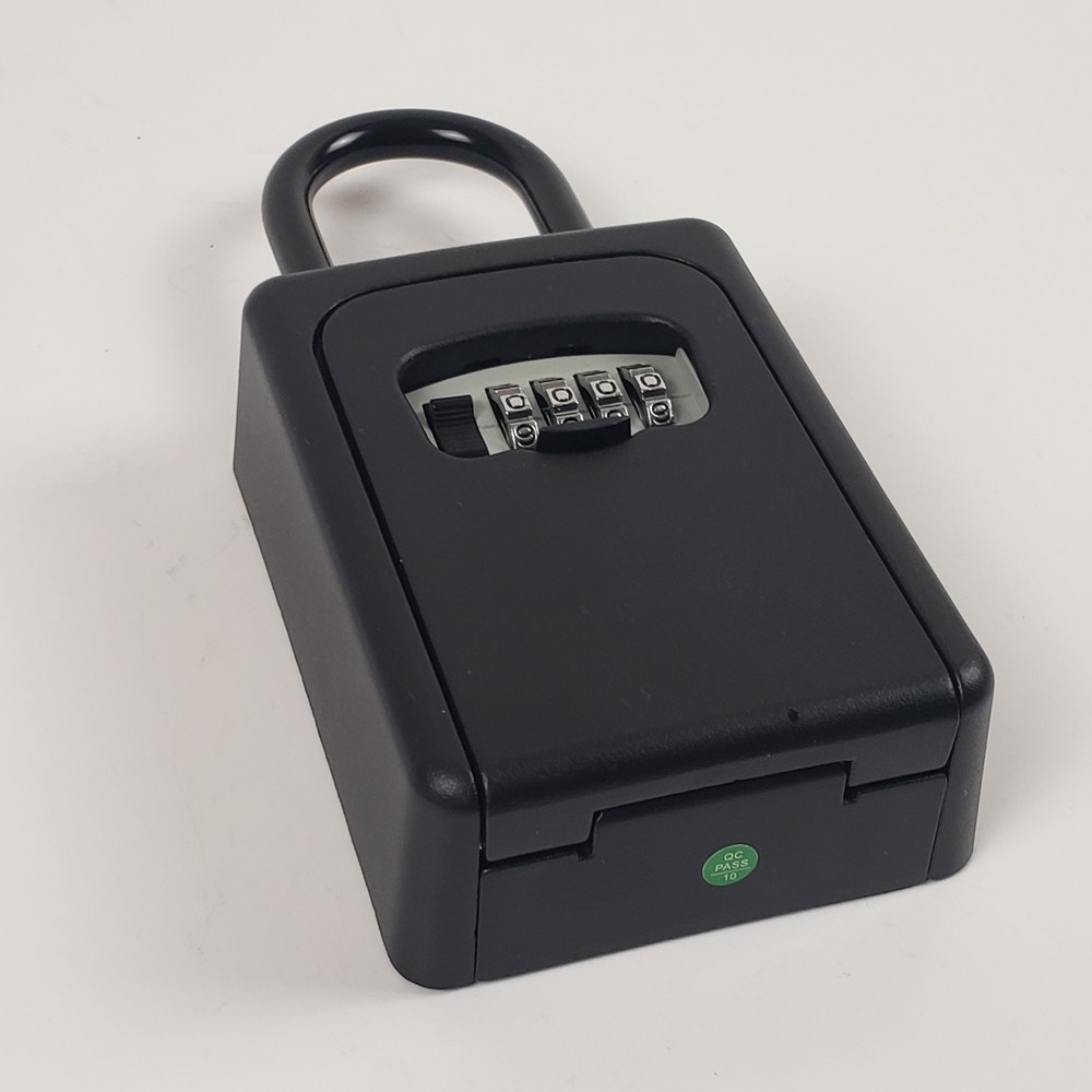 Portable Key Lock Box 4 Digit Combination Safe Security Storage Can Wall Mount