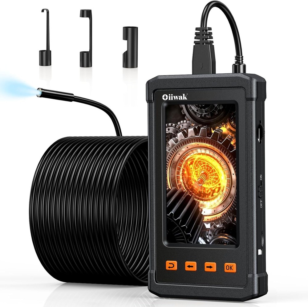 50FT Endoscope Camera with Light, Snake Borescope Endoscope Inspection Camera...