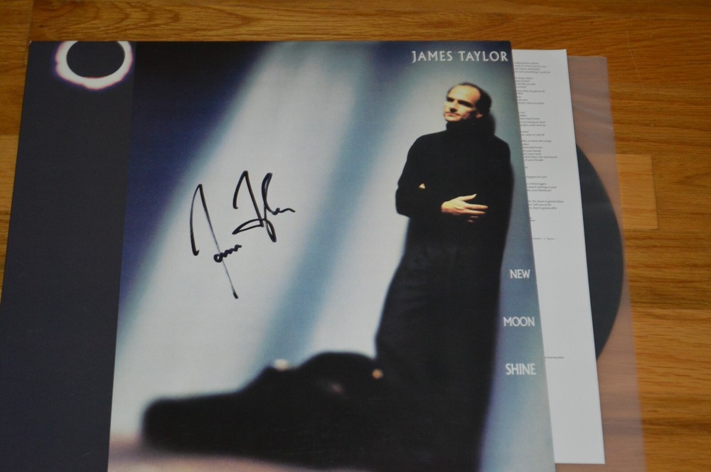 James Taylor Autographed " New Moon Shine " Vinyl LP Cover with JSA COA
