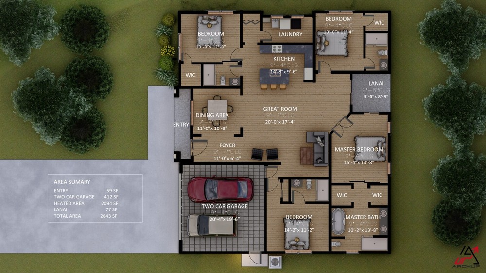 BLUEPRINTS CONTEMPORARY HOUSE PLAN ARCHUP #126