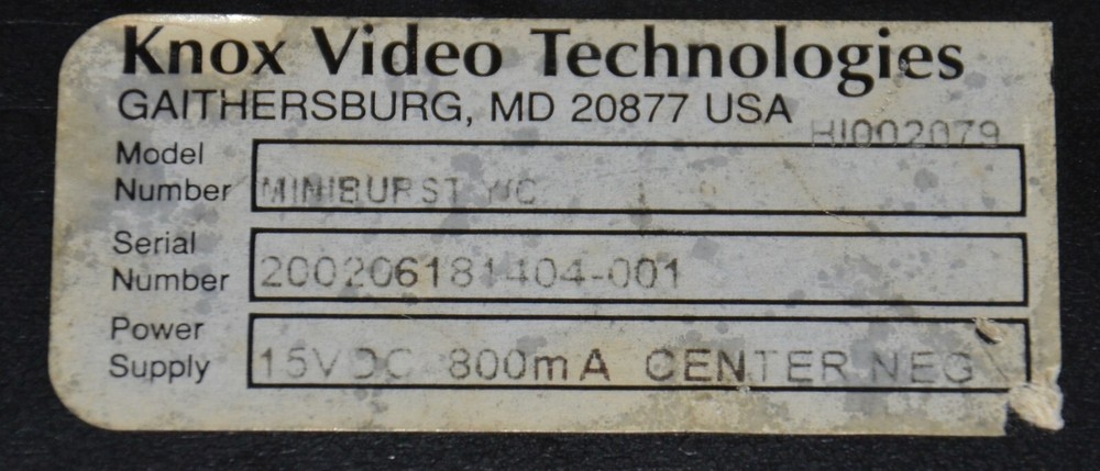 Knox Video Technologies Miniburst Y / C with power supply