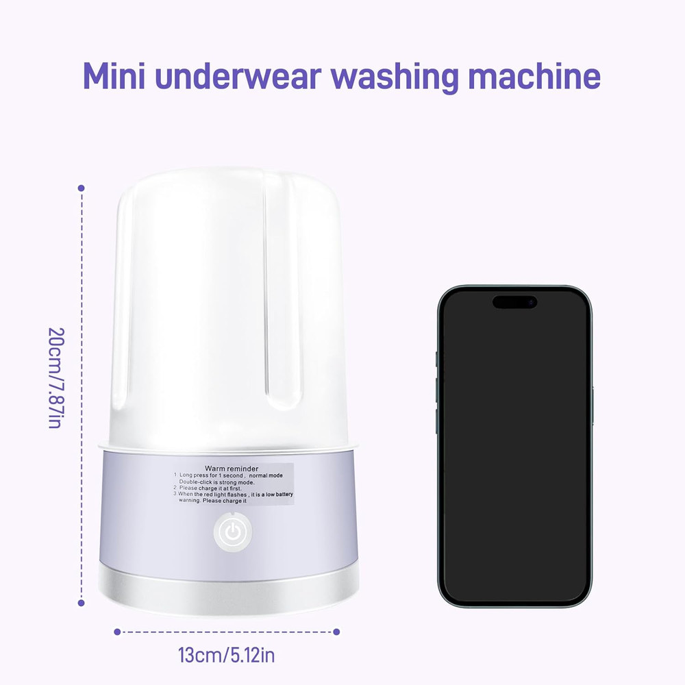 Compact Portable Washing Machine for Small Laundry - Lightweight and Quiet