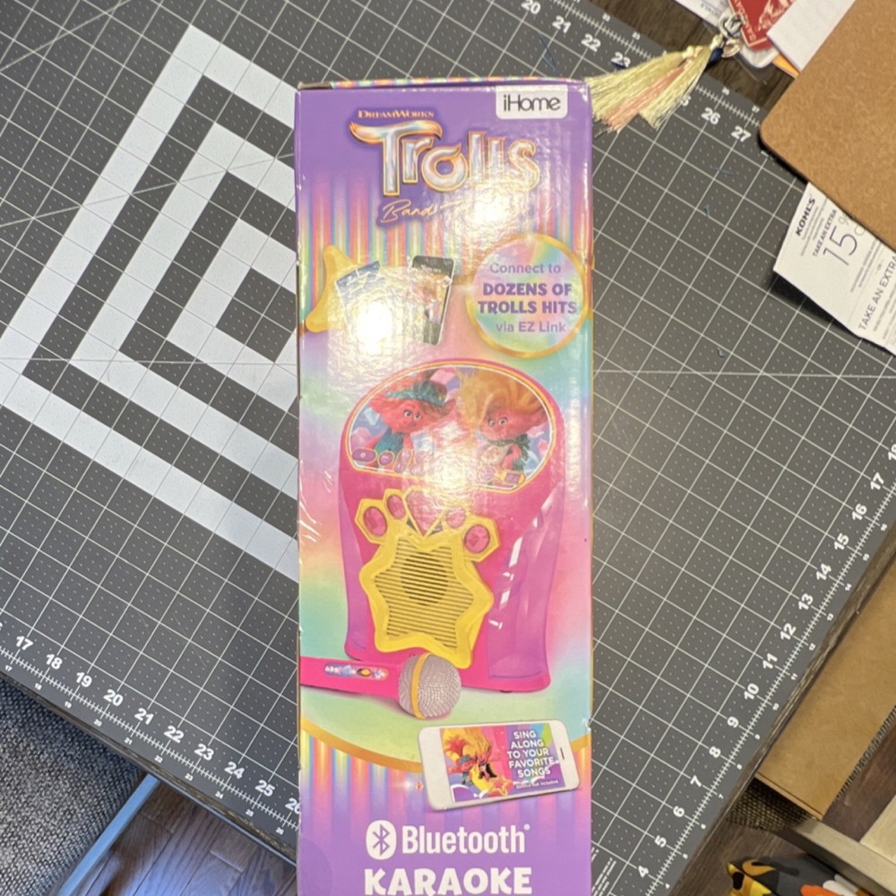 Trolls Band Together Bluetooth Karaoke System EZ Link w/ Microphone by eKids.
