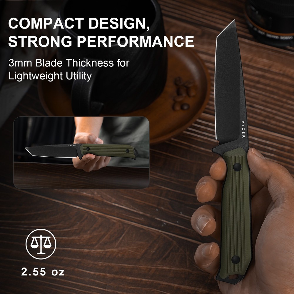 Kizer Begleiter Fix Fixed Knife AEB-L Blade G10 Handle With Sheath 1045MT2