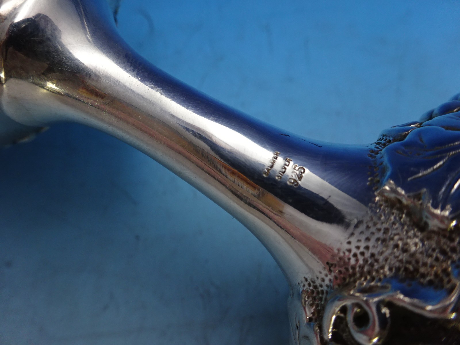 Repousse by Galmer Sterling Silver Goblet Embossed Grapes GW 6 1/2" (#8653)