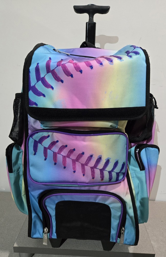 Boombah Multi Colored Rolling Bat Bag