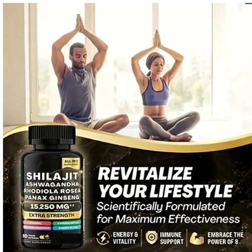 Himalayan Shilajit Capsules,Organic,Extremely Potent,Boost Energy,Stress Relief