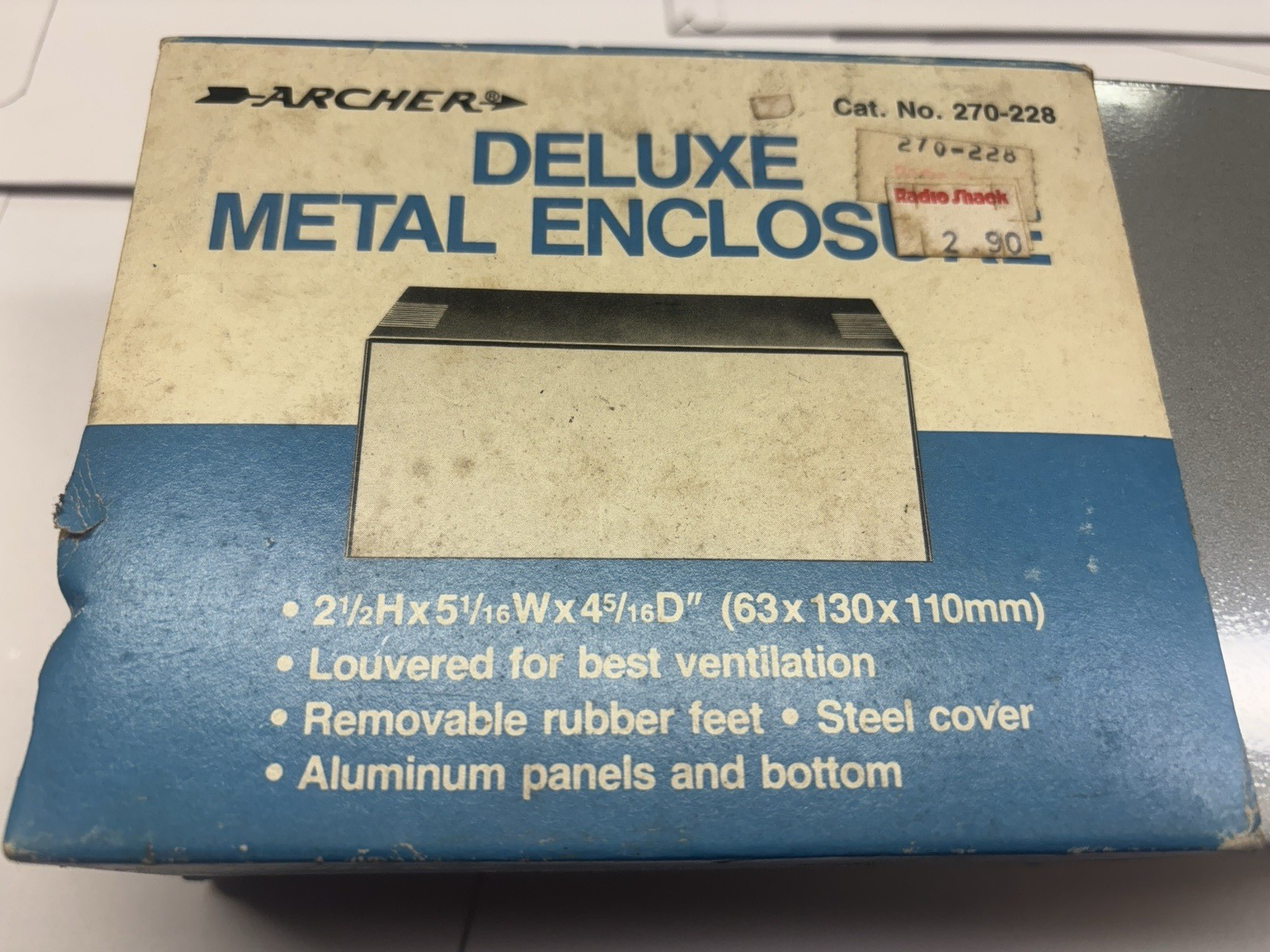 Vintage Radio Shack Deluxe Metal Utility Cabinet New In Box Model 270-228 NOS