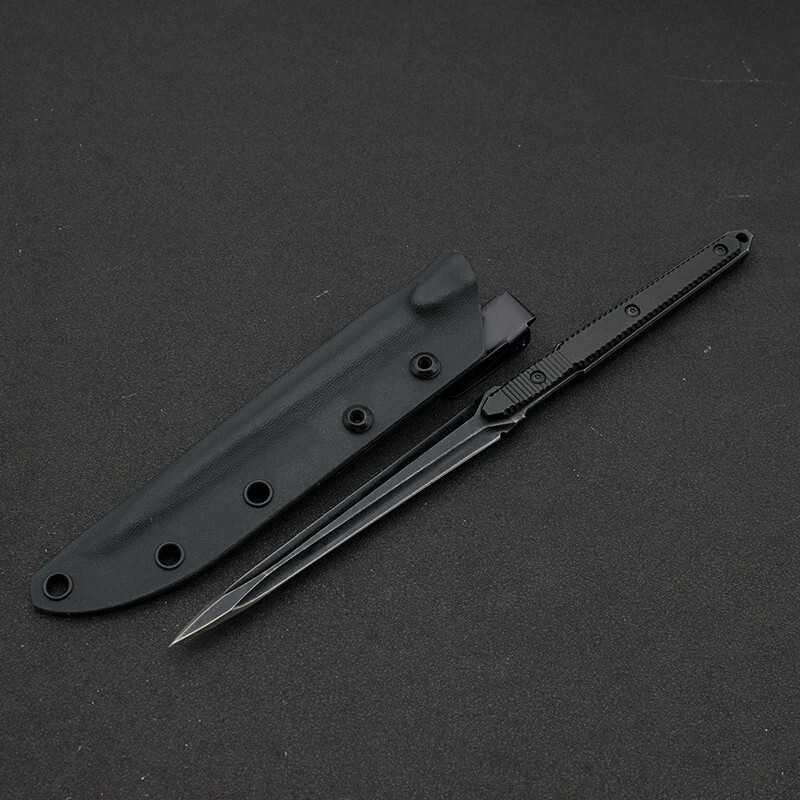 Needlepoint DoubleEdge 440C Fixed Blade Aluminum Handle Tactics Dagger Knife