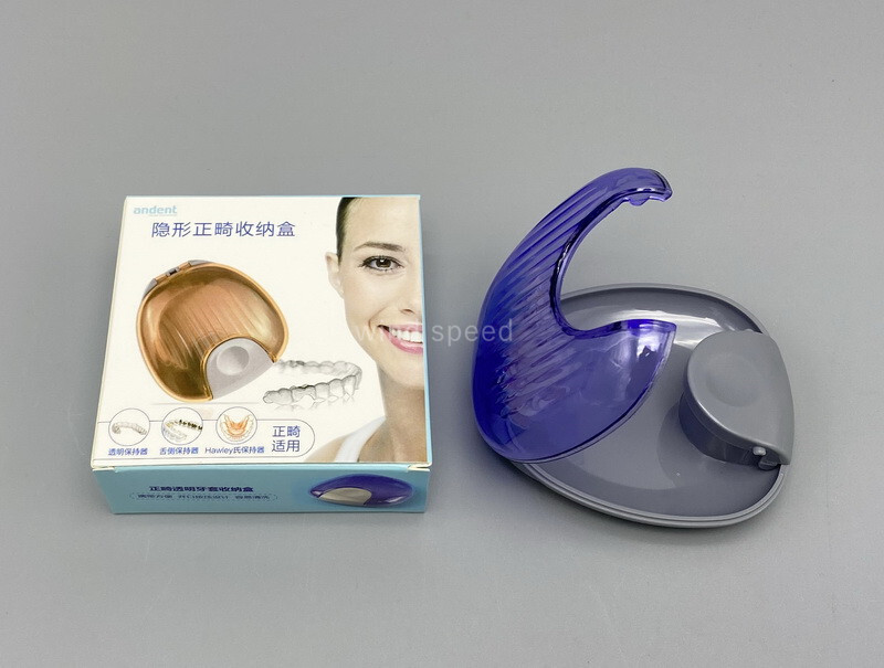 Dental False Teeth Orthodontic Retainer Case Portable Clear Denture Storage Box