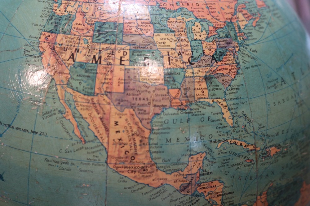VINTAGE REPLOGLE THREE-D GLOBE 12-INCH