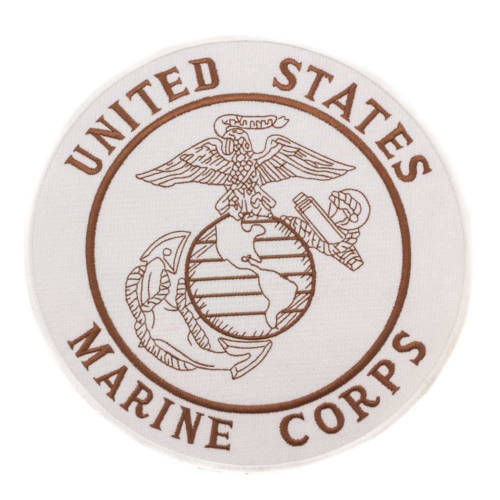 Marine Corps Patch 10" Large center Back Patch Iron On for Vest or Jacket