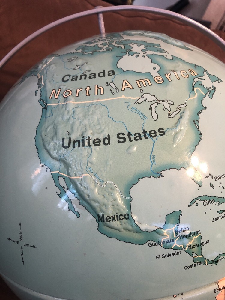 Nystrom First Globe Double Axis 16" Contoured Relief Globe