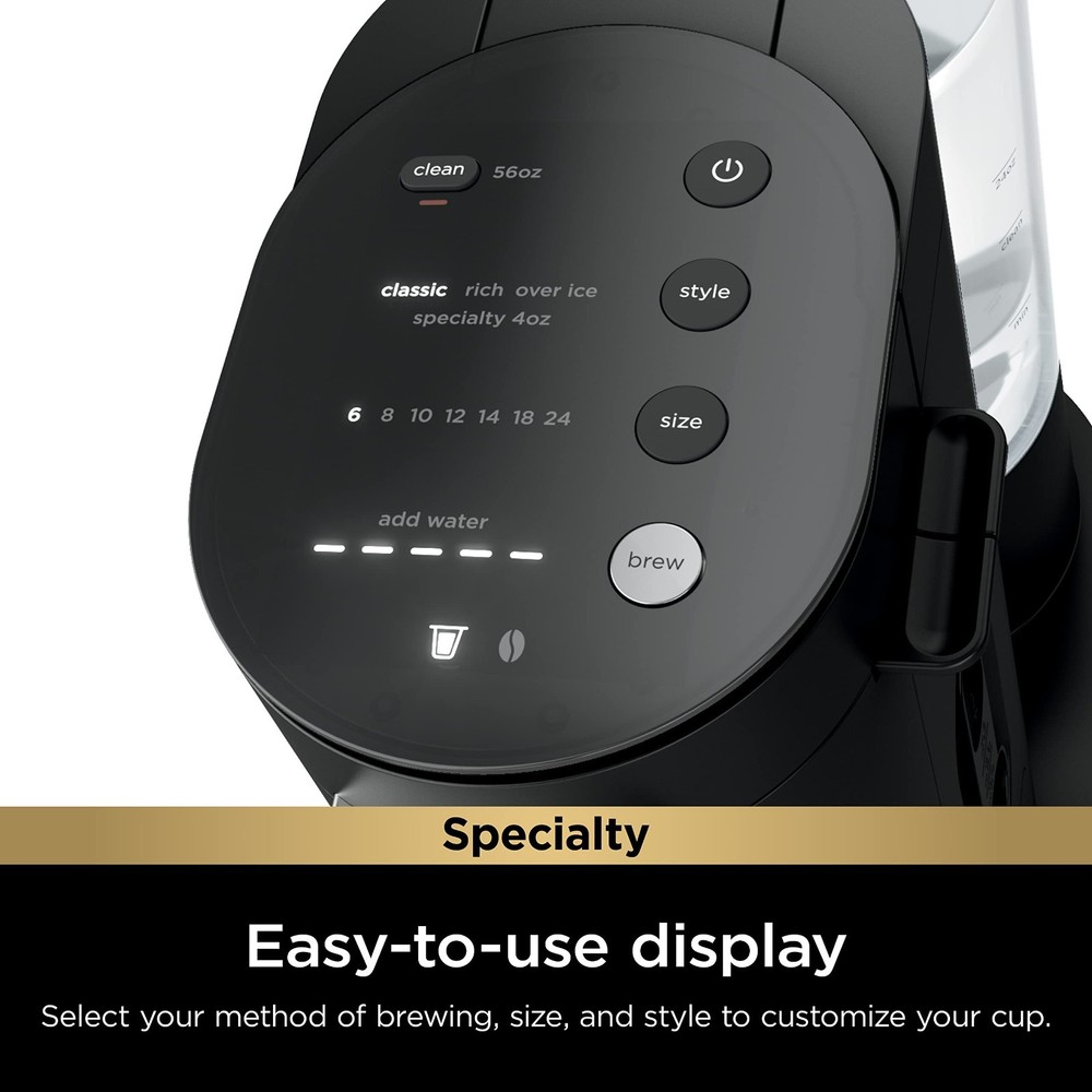 Ninja | Coffee Maker | Single Serve |Brew with Coffee Pods & Grounds| Black